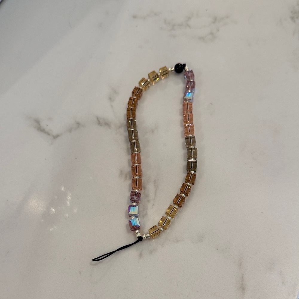 Elegant Multicolor Beaded Bracelet phone holder